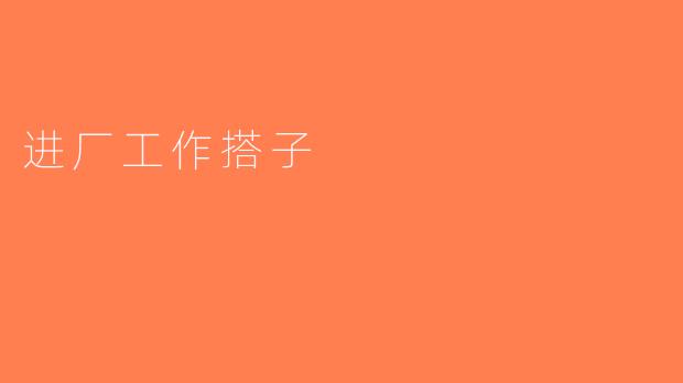 进厂工作搭子