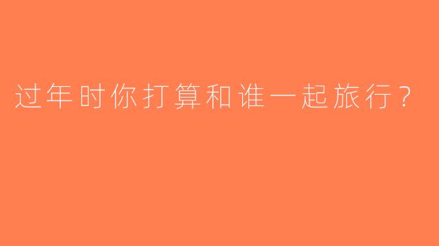 过年时你打算和谁一起旅行？  