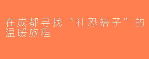 在成都寻找“社恐搭子”的温暖旅程