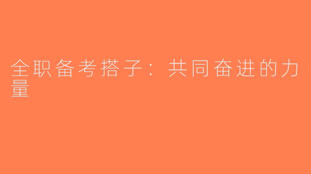 全职备考搭子：共同奋进的力量