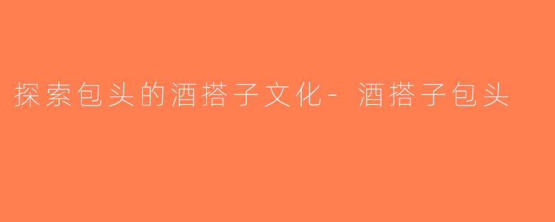 探索包头的酒搭子文化-酒搭子包头