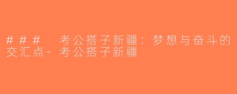 ### 考公搭子新疆：梦想与奋斗的交汇点-考公搭子新疆