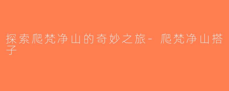 探索爬梵净山的奇妙之旅-爬梵净山搭子