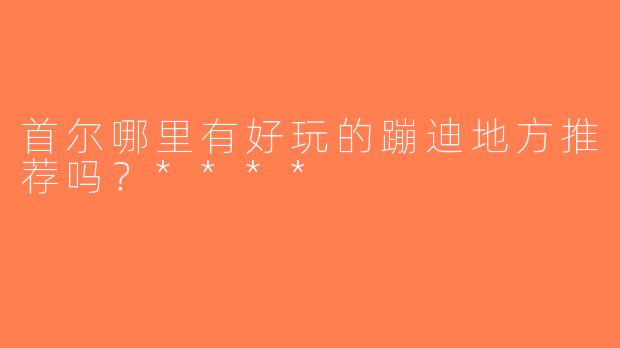首尔哪里有好玩的蹦迪地方推荐吗？****