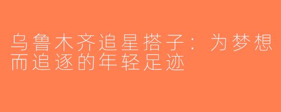 乌鲁木齐追星搭子：为梦想而追逐的年轻足迹