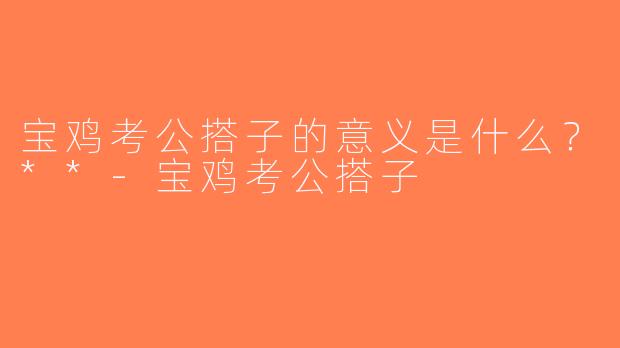 宝鸡考公搭子的意义是什么？**-宝鸡考公搭子