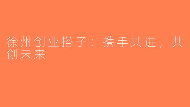 徐州创业搭子：携手共进，共创未来