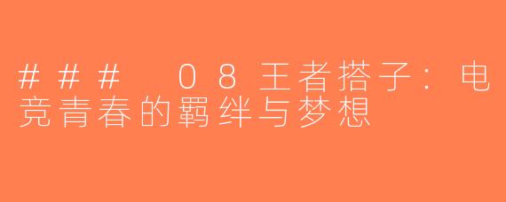 ### 08王者搭子：电竞青春的羁绊与梦想