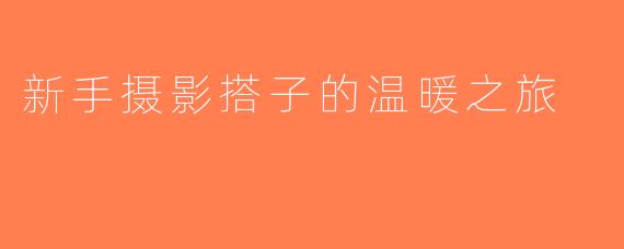 新手摄影搭子的温暖之旅