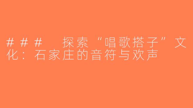 ### 探索“唱歌搭子”文化：石家庄的音符与欢声