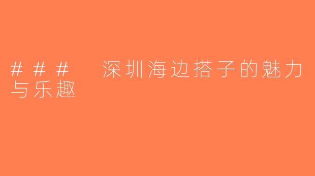 ### 深圳海边搭子的魅力与乐趣