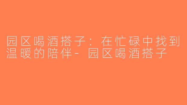 园区喝酒搭子：在忙碌中找到温暖的陪伴-园区喝酒搭子