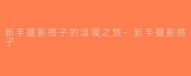 新手摄影搭子的温暖之旅-新手摄影搭子
