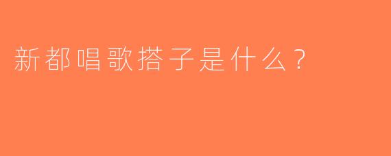 新都唱歌搭子是什么？  