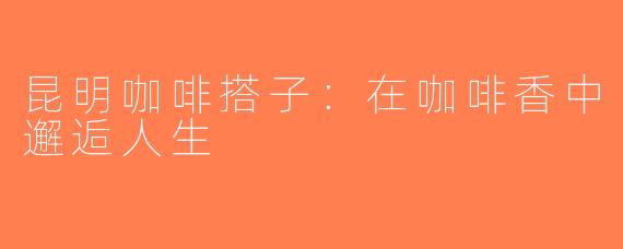 昆明咖啡搭子：在咖啡香中邂逅人生