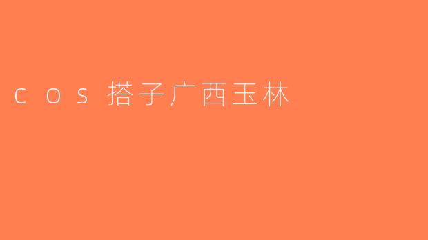cos搭子广西玉林