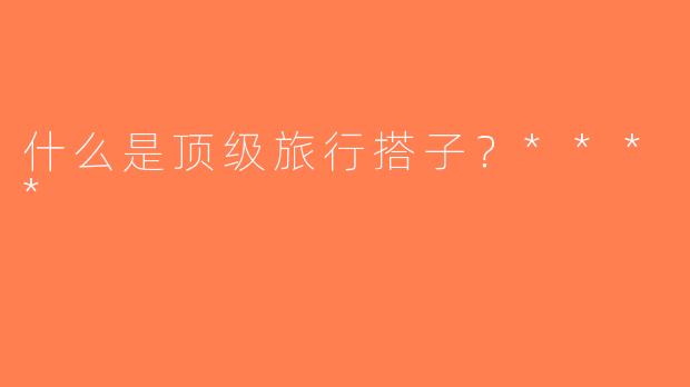 什么是顶级旅行搭子？****