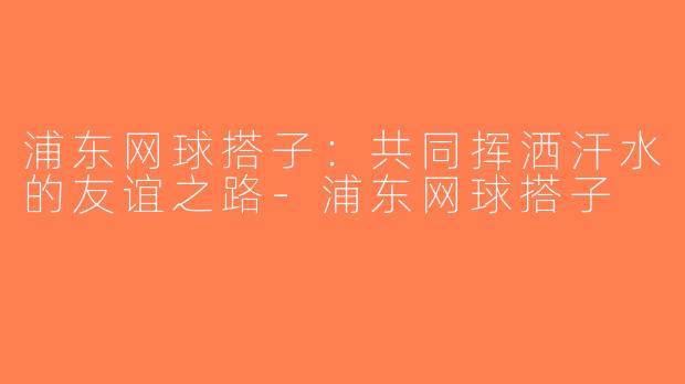 浦东网球搭子：共同挥洒汗水的友谊之路-浦东网球搭子