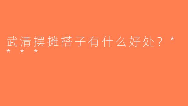 武清摆摊搭子有什么好处？****