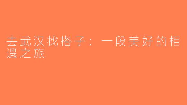 去武汉找搭子：一段美好的相遇之旅