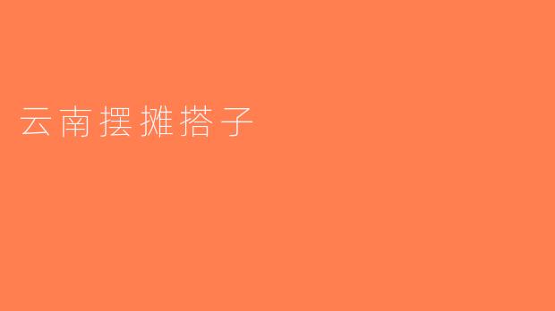 云南摆摊搭子