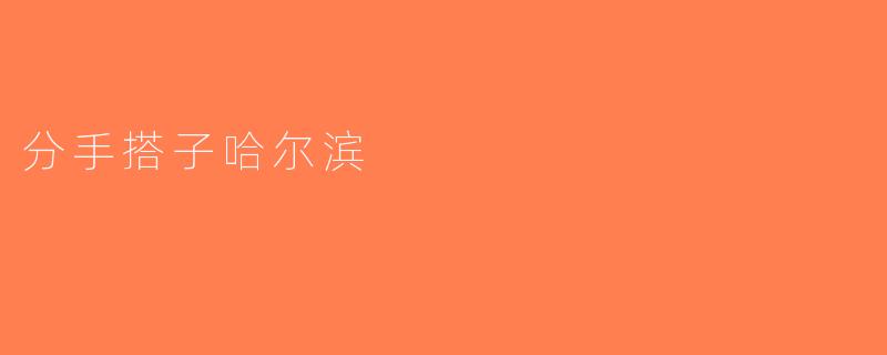 分手搭子哈尔滨