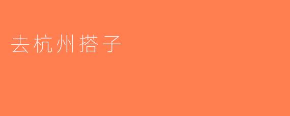 去杭州搭子