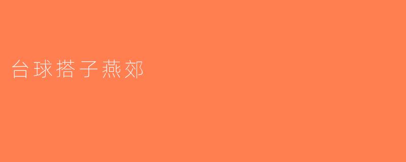 台球搭子燕郊