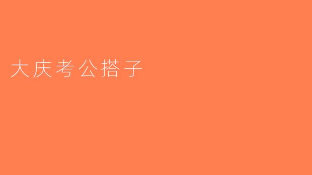 大庆考公搭子