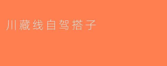 川藏线自驾搭子