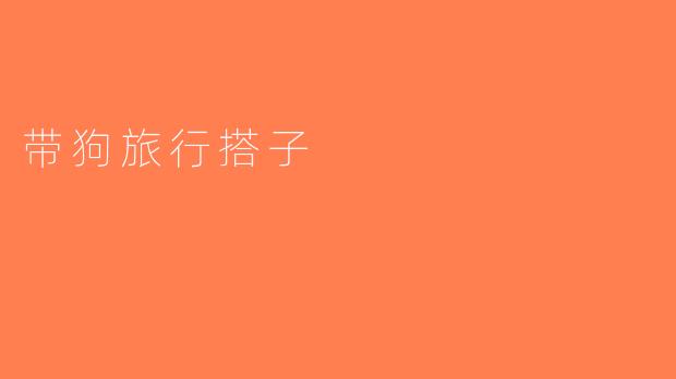 带狗旅行搭子