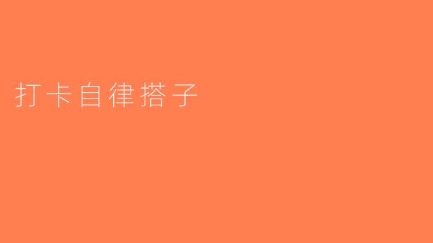 打卡自律搭子