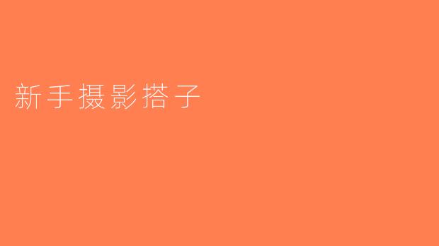 新手摄影搭子