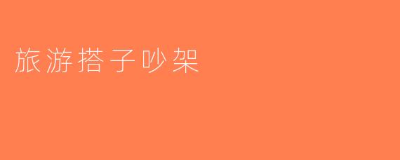 旅游搭子吵架