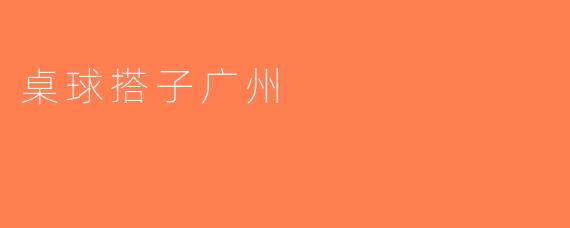 桌球搭子广州
