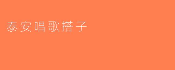 泰安唱歌搭子