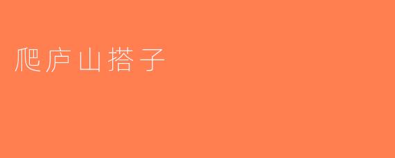 爬庐山搭子