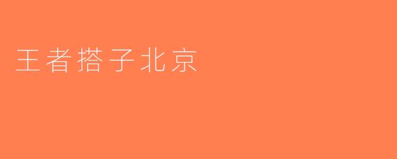 王者搭子北京