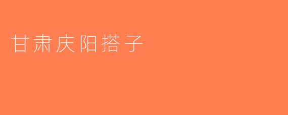 甘肃庆阳搭子