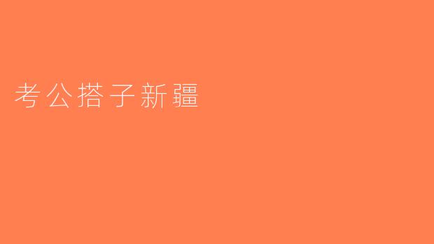 考公搭子新疆