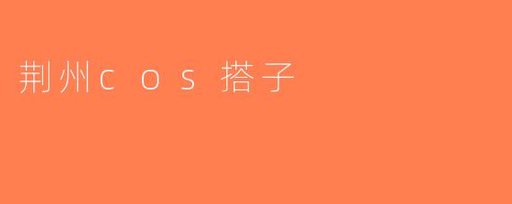 荆州cos搭子