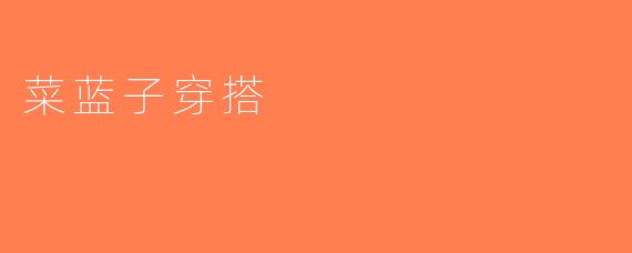 菜蓝子穿搭