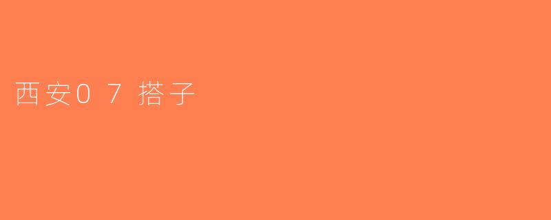 西安07搭子