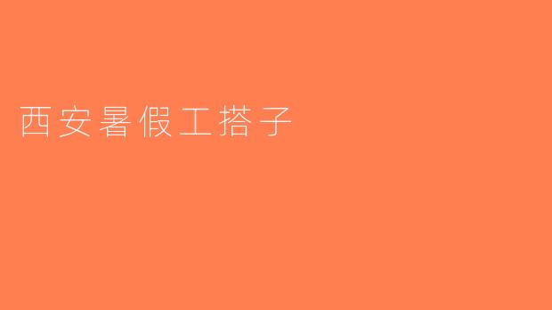 西安暑假工搭子