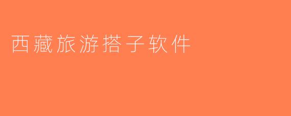 西藏旅游搭子软件