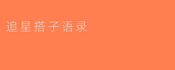 追星搭子语录