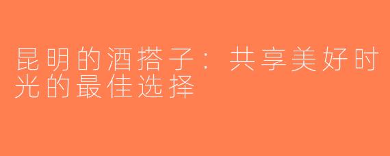 昆明的酒搭子：共享美好时光的最佳选择