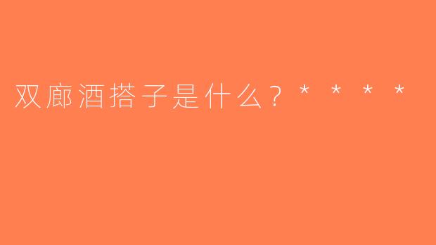双廊酒搭子是什么？****