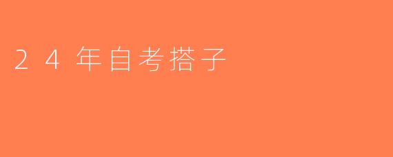 24年自考搭子