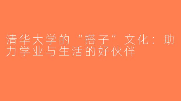 清华大学的“搭子”文化：助力学业与生活的好伙伴